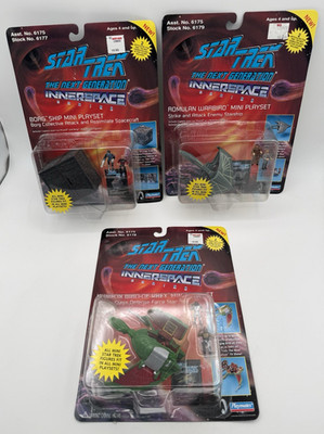 Star Trek TNG Innerspace Playmates Mini Playset Lot Borg Romulan Klingon