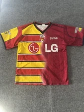 2000s Soccer Futbol Monarcas Morelia LG Coca Cola Boletazo Yellow Jersey XL