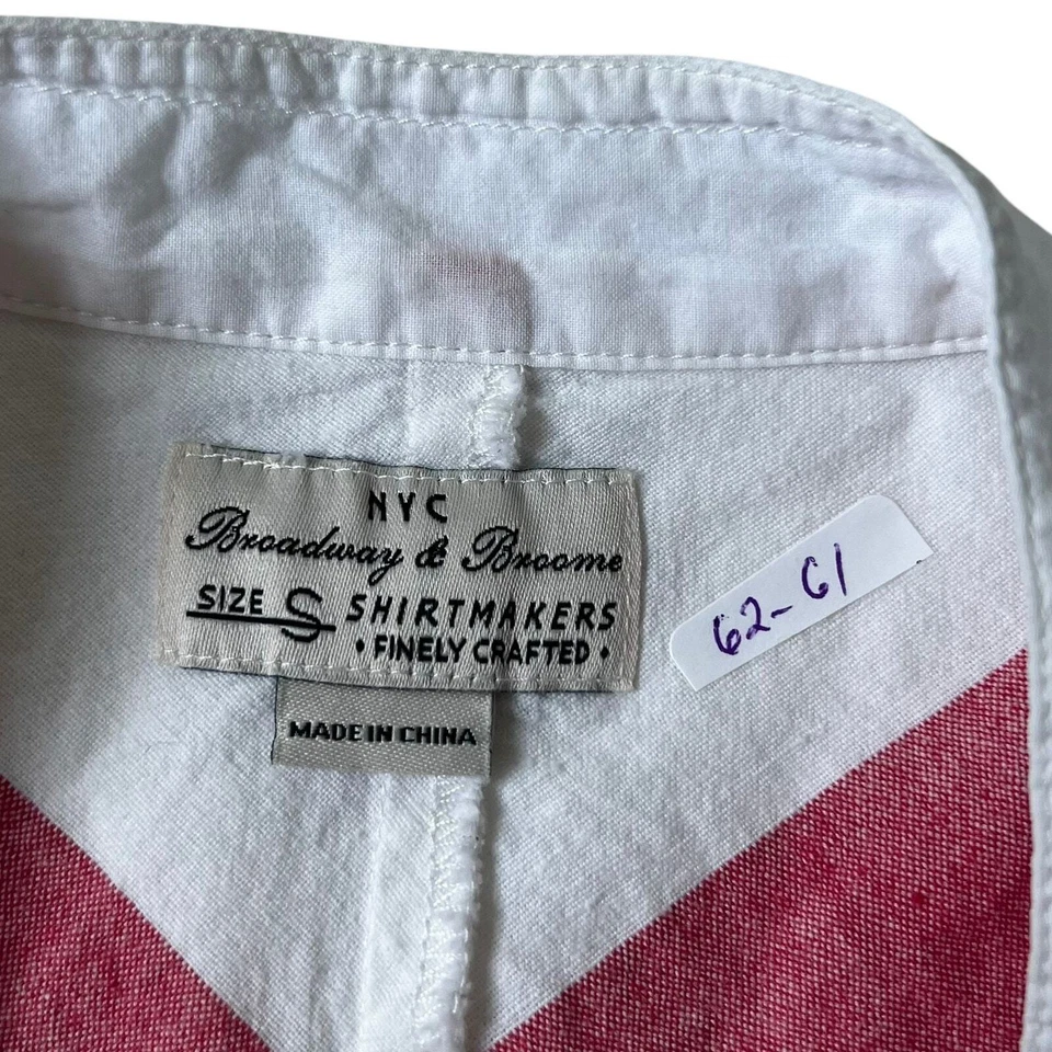 Camisa Broadway & Broome a rayas rojas y blancas para mujer talla pequeña | 62-61 Foto 3 de 4