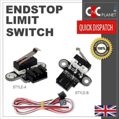 OPTICAL END STOP LIMIT SWITCH CABLE RAMP Mechanischer Endanschlag Endschalter Micro Horizontal + Kabel RAMPEN 3D Drucker Reprap