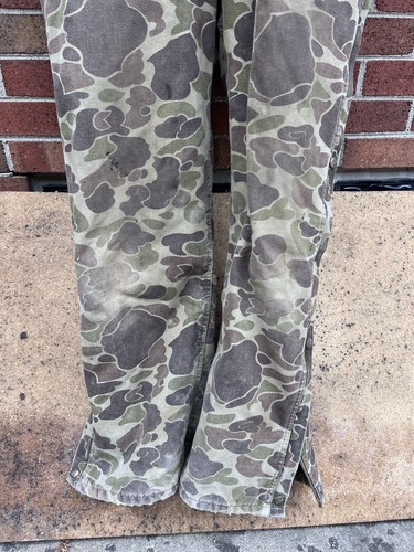Vintage Carhartt Duck Camo Camouflage Coveralls Jumpsuit Union Made USA 44T - Picture 3 of 11