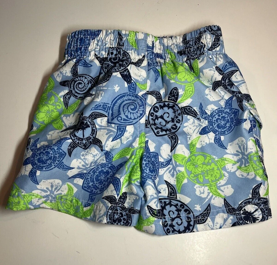 Pantalones Cortos de Natación Koala Niños 12 Meses Tortugas Marinas Tropicales Usados en Excelente Condición Foto 2 de 4