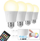 Rechargeable Battery Operated Light Bulbs, E26 Detachable LED Bulb with Remote C