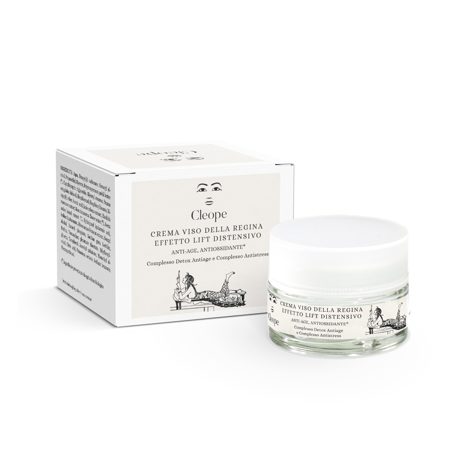 Crema della Regina Cleope per pelli mature,  Crema Anti stress, Crema della Feli