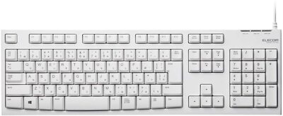 ELECOM Tastatur Membrantyp USB Verbindung 108 Tasten 10 Millionen Mal TK-FCM062W