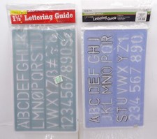 1 "x1 " Lettering Guide Stencils Set of 2- Uppercase