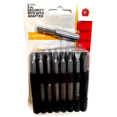 33PC 3'' Torx Bit Set Quick Change Connect Impact Driver Security Tamper Proof