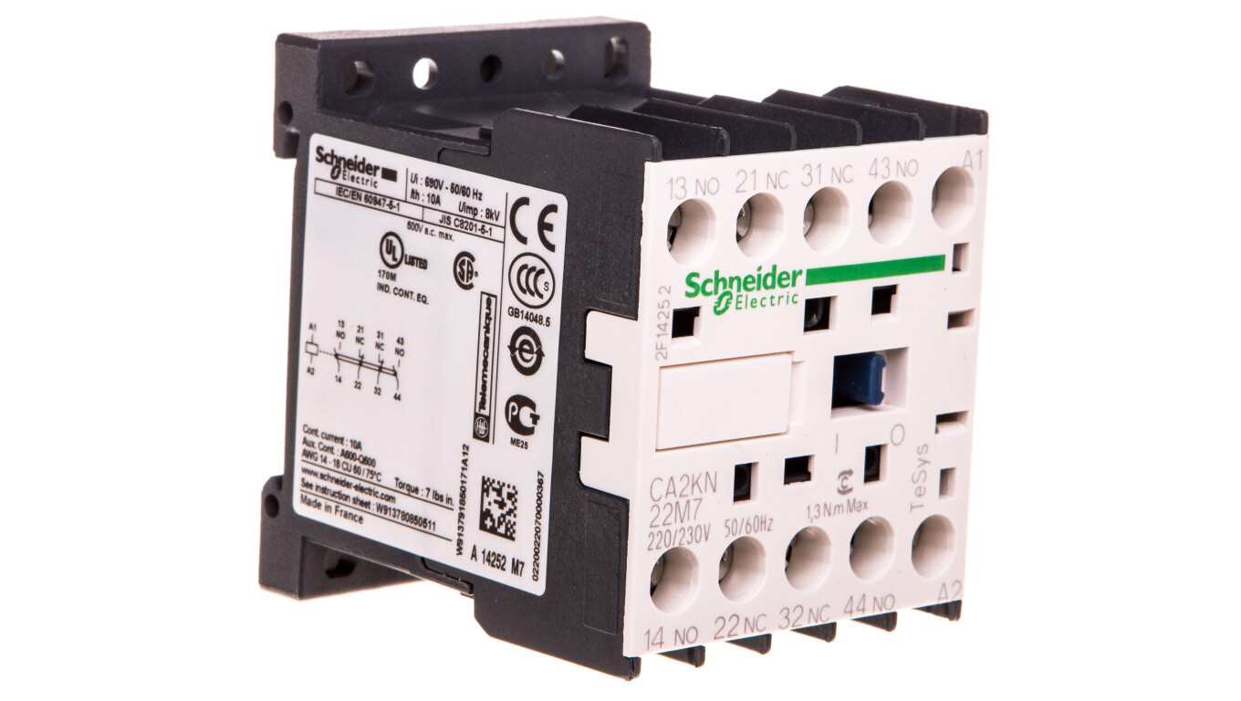 Auxiliary contactor 10A 2NO 2NC 230V AC CA2KN22M7 /T2UK