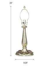 531C-DALE TIFFANY METAL PETAL LAMP BASE - REC -14"-16" FABRIC SHADE