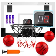 TREYWELL Electronic Scoring Indoor Basketball Hoop for Kids and Adults