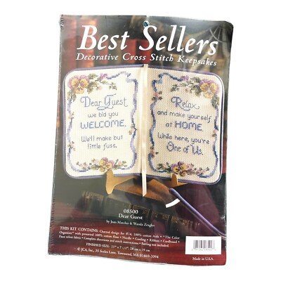 Counted Cross Stitch Dear Guest Best Sellers Decorative Keepsakes Kit  08500 NOS