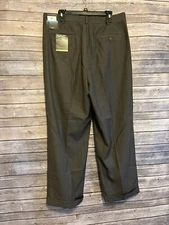 NWT. Axist Coconut Dress Pants Career Sz W36 X L30 Luxury Flannel Pleated Front