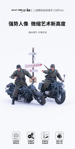 1/35 WWII German Motorcyclist Resin Figur Military Battle Scene unbemalt Modell - Bild 5 von 24