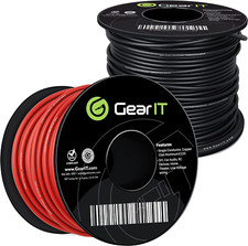 16 Gauge Wire 100Ft Each - Black/Red Copper Clad Aluminum CCA - Primary Automo