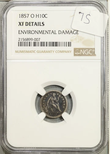 1857-O Liberty Seated Half Dime NGC XF Details #9-007