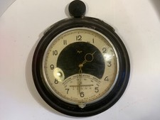 soviet ship clock Majak mechanical barometer thermometer Bakelite glass 11 jewel