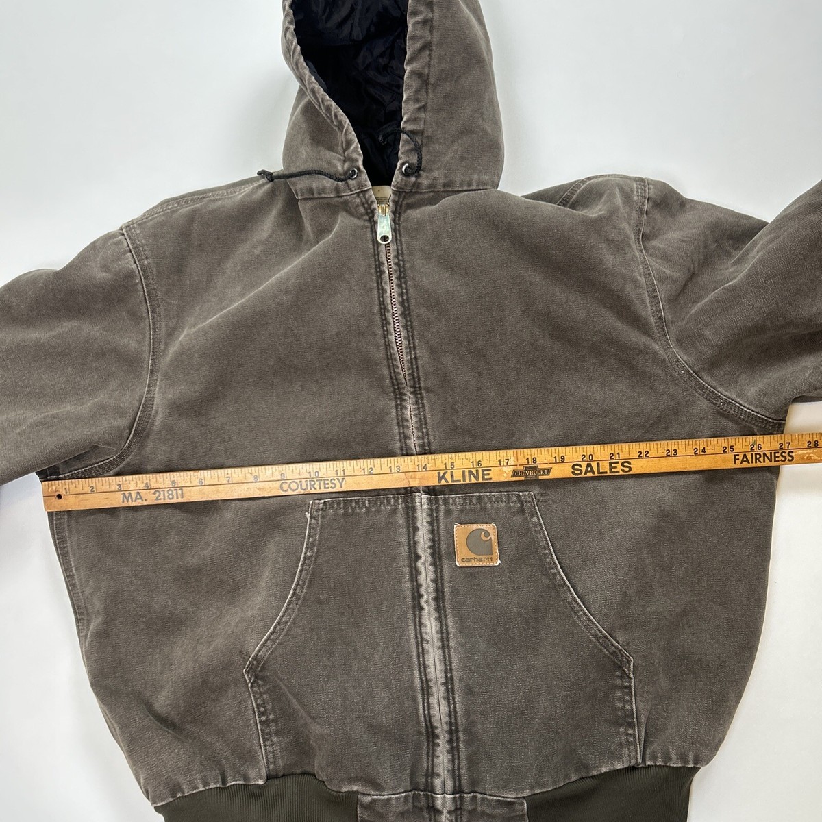 Vintage Y2K Carhartt J06 TMB Timber Hooded Jacket Brown Sandstone