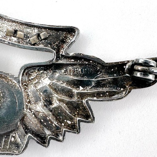 Vintage Pin WW2 US Navy Vanguard .925 Aircrew Wings w/ 10k Gold Anchor & 3 Stars - Picture 4 of 6