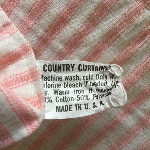 COUNTRY CURTAINS Double Valance Pink Oxford Stripe 85”x11.5” EUC - Bild 3 von 3