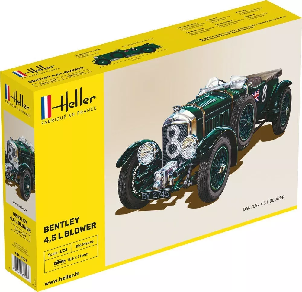 Heller 1 24 scale model kit Bentley 4.5 L Blower HEL80722