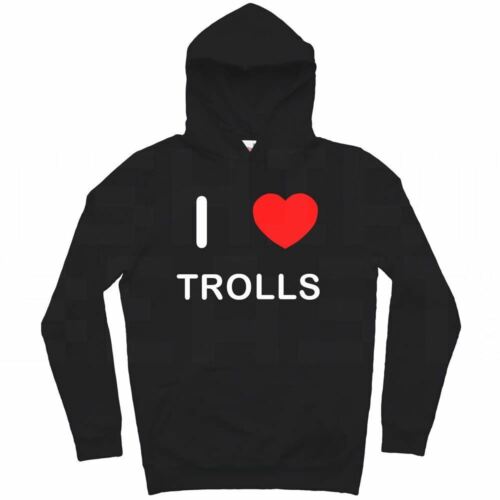 I Love Trolls - Felpa con cappuccio