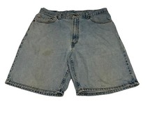 Vintage Distressed Dad Levi's Size 36 550 Blue Jean Denim Shorts USA Made Mens