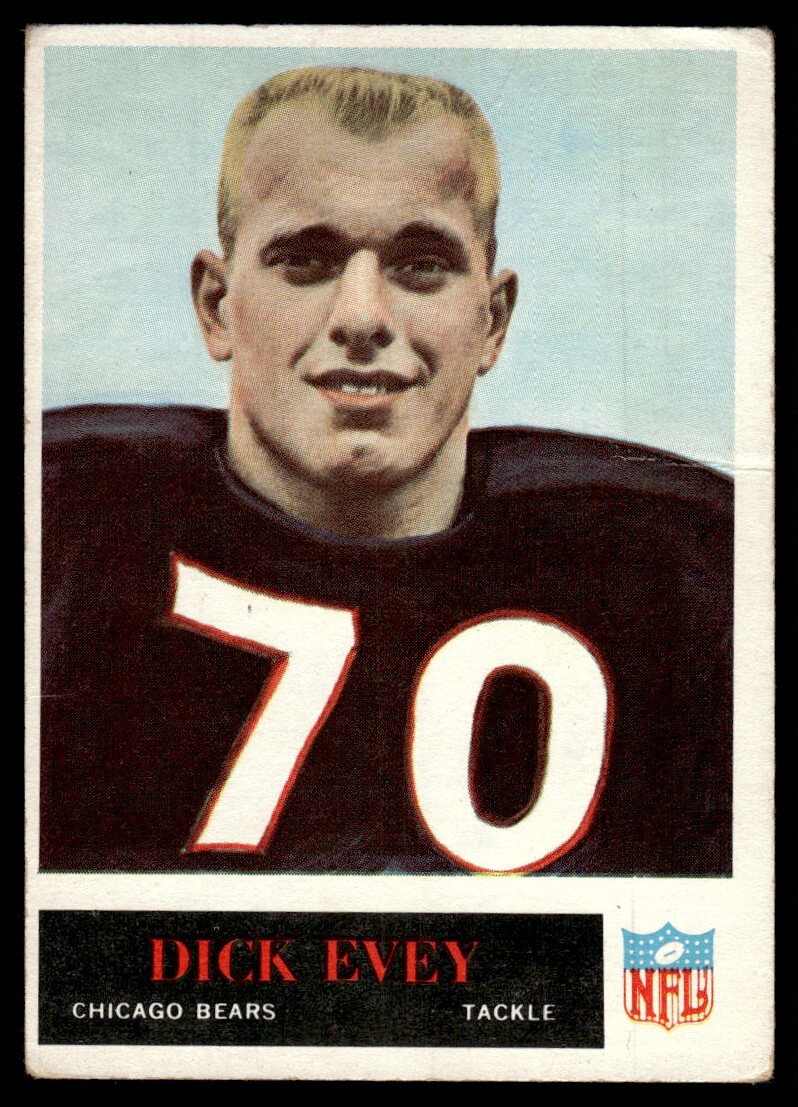 1965 Philadelphia Dick Evey Rookie Chicago Bears #20