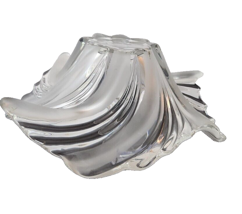 MIKASA Belle Epoque Asymmetrical Wavy Glass Bowl Decorative Vase Centerpiece - Picture 7 of 10