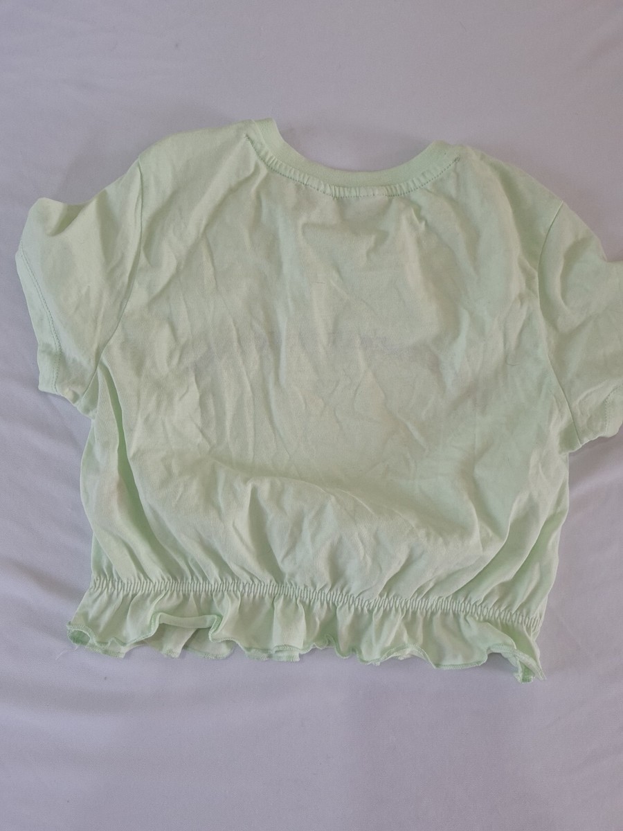 Ladies Tshirt Primark Size 6 Short Sleeve Good Things Take Time Green 11166 View 6