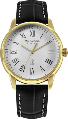 Marschall Original Herren-Funkarmbanduhr Planeo Oro Blanc Armbanduhr Funkuhr