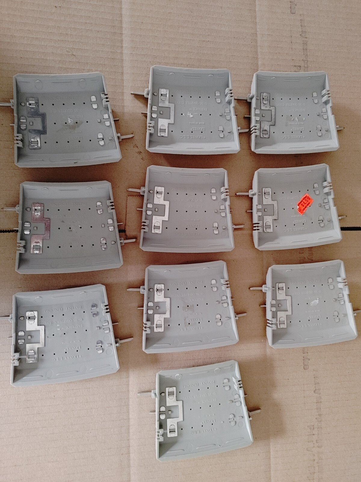 10 pcs Lionel 6-12023 Fastrack O36 Quarter Curve Sections