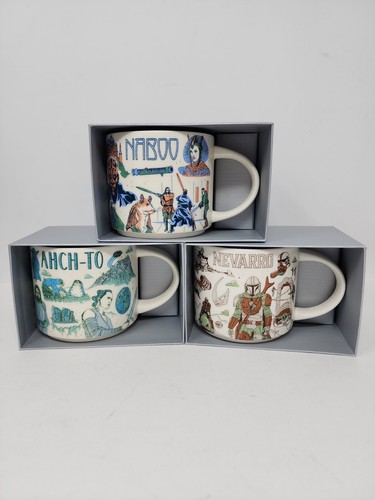 Set 2022 Starbucks Disney Star Wars Been There Tassen Naboo Nevarro Ahch-To