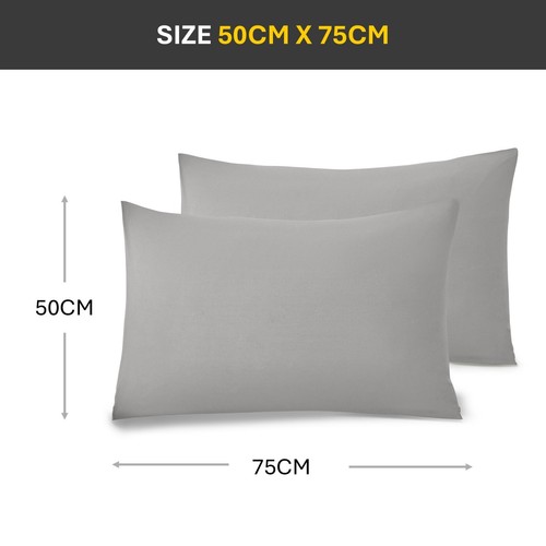 4 Pack Pillow Cases Brushed Microfibre Plain Pillowcases Envelope Close 50x75cm - Picture 22 of 74