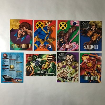 1996 Fleer Skybox Marvel Vision Trading Cards Embossed Vintage Base Set