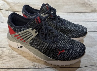 Mens PUMA Pacer Future Doubleknit Lace Up Sneakers Blue Gray Red Sz 8 NWOT  GOH