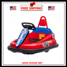 Toddler Bumper Car 6V Electric Ride On Toy w/ Lights Music 360  Spin Multi Color
