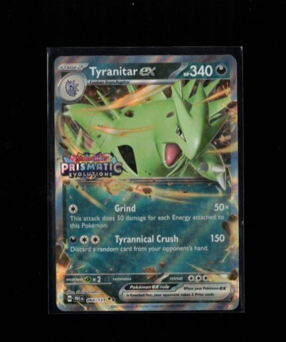 Pokémon TCG Tyranitar EX 64/131 Prismatic Evolutions Stamped