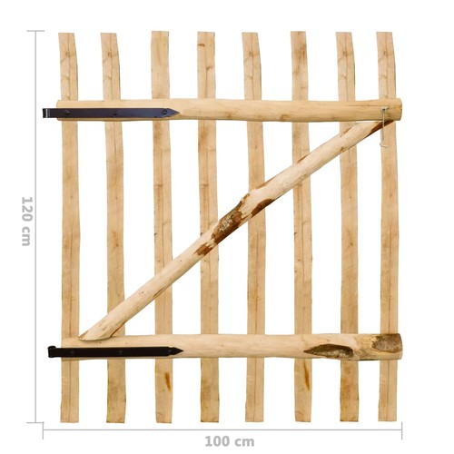 Gartentor Haselnuss Staketenzaun Holz Garten Zaun Tor Pforte Tür 60-150cm - Bild 49 von 61
