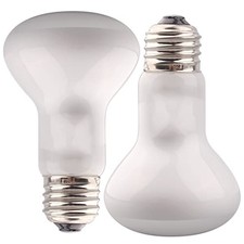 Aiicioo Reptile Basking Light Bulb 50W Heat Lamp 2 Pack UVA Daylight - White