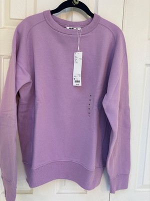 New Uniqlo Long Sleeve Sweatshirt M Purple Cotton