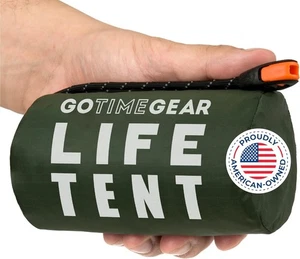 Go Time Gear Survival Life Tent • 2 Tube d'abri d'urgence Mylar Personne