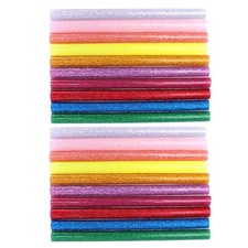 100 Pcs Resin Glitter Hot Glue Sticks Colorful Adhesive Sticks for Crafts 0.20 per stick