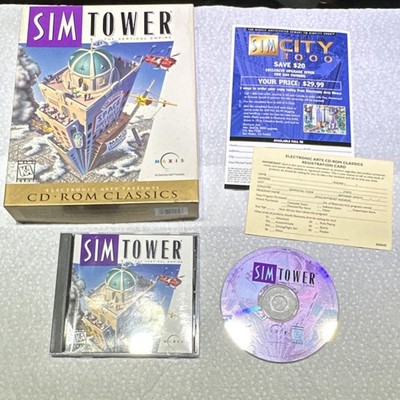 Maxis SimTower The Vertical Empire Simulation CD PC Game Windows Mac