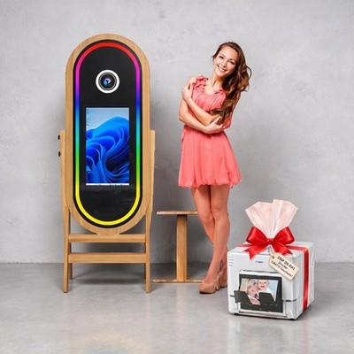 Fotobox MagicMirror aus Holz Fotospiegel Photobooth Drucker DNP RX1