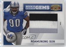 2010 Gridiron Gear Rookie Gems Jumbo Materials Prime 5/10 Ndamukong Suh #252 oh8