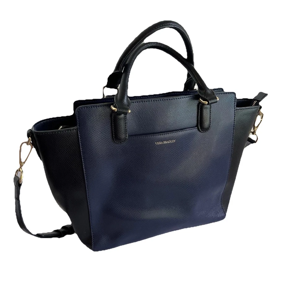 Vera Bradley Morgan Bolso Cartera/Bruzado/Bolso de Mano Cartera Negro/Azul Marino  Foto 2 de 4