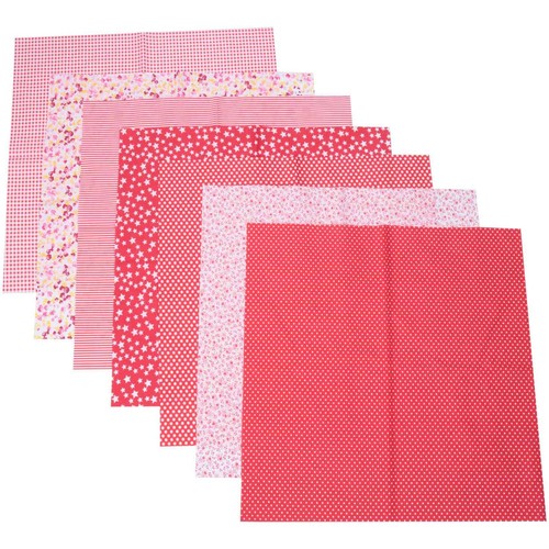 7Pcs 50cm*50cm Cotton Small Floral Plain Printed Cotton Fabric for Cloth6655