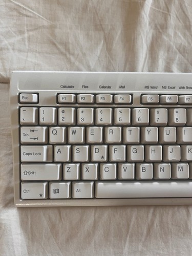 KWD-820 Vintage white Wired keyboard Item No 60820 TESTED/WORKS - Afbeelding 3 van 6