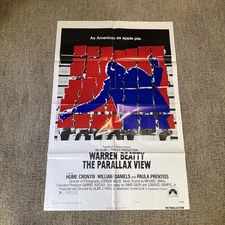 The Parallax View Original 1974 Movie Poster 41”x27” Vintage Rare Authentic