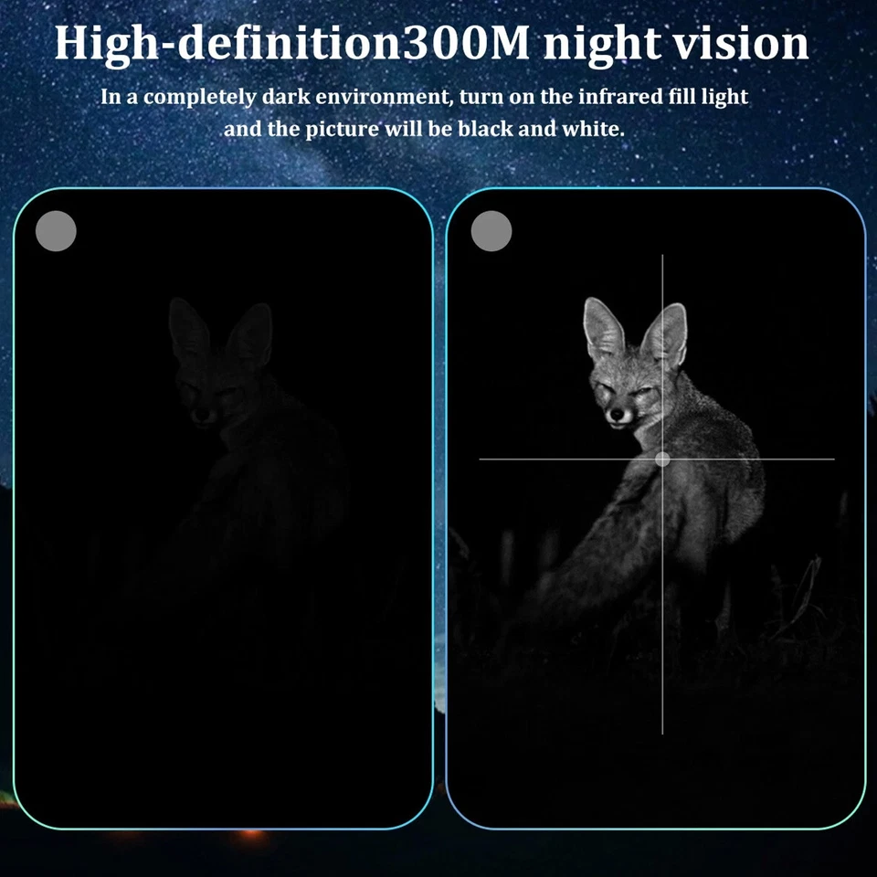 1080P Infrared Night Vision Scope 940nm 4X Digital Zoom Night Vision Monocular8y - Image 4 of 4